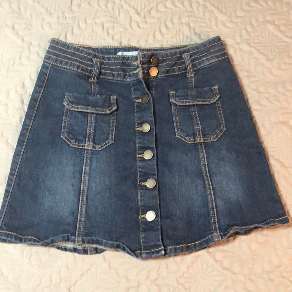Jolt Jean Skirt